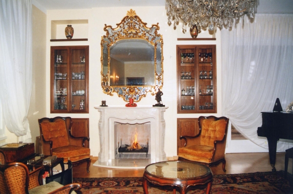 CORNICE CAMINO IN MARMO ROSA PORTOGALLO CM135-150 Classic Stone Marble Fireplace 